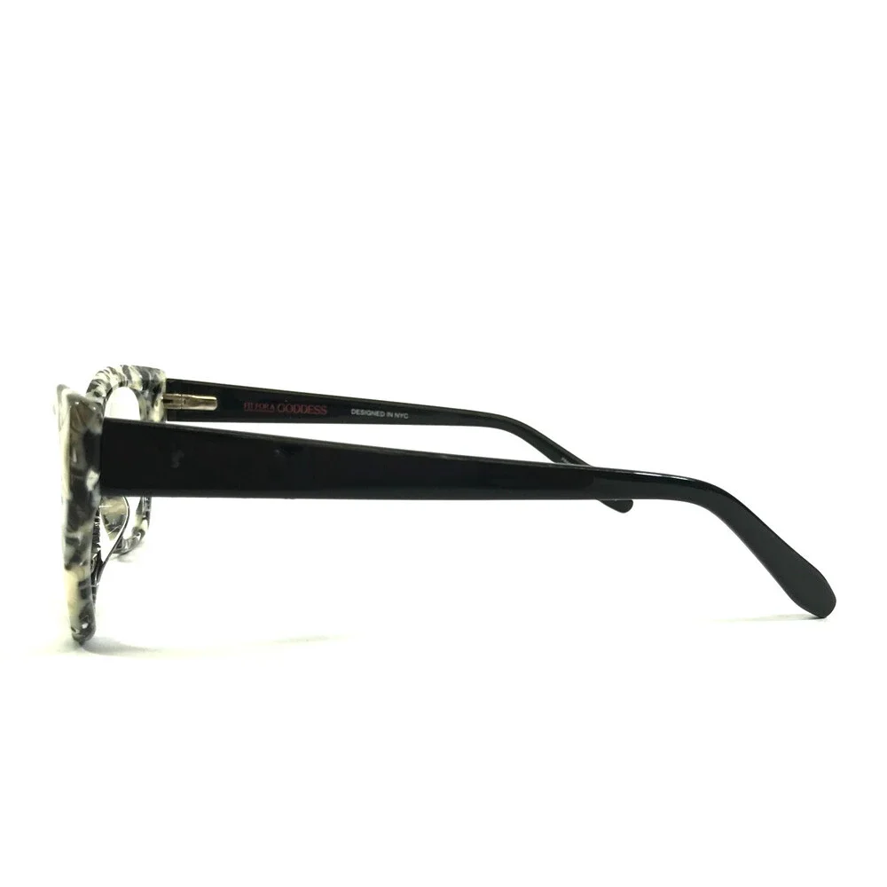 Fit For A Goddess Eyeglasses Frames FGO009 BLK Black Ivory Cat Eye 55-18-150